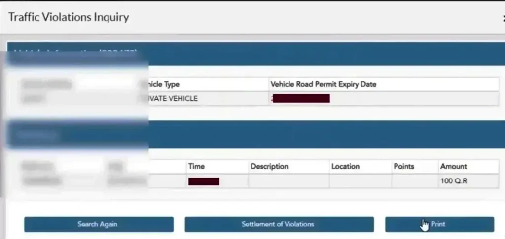 Qatar Traffic Violation Check