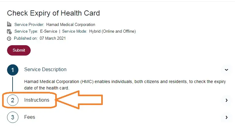health card status