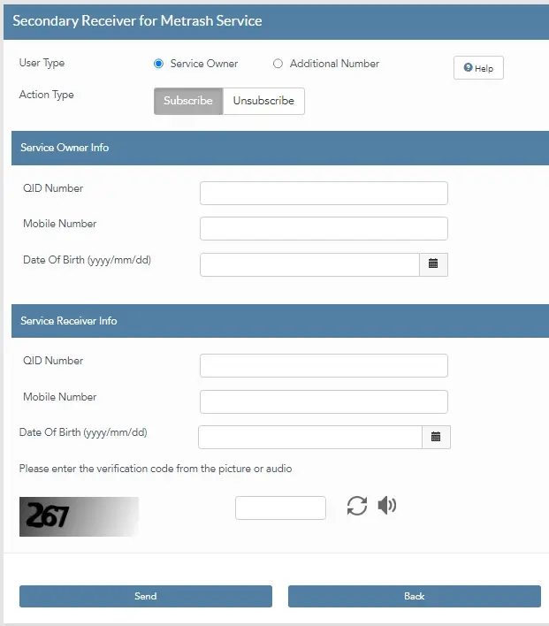 Register Co-receiver Mobile Number with Qatar ID