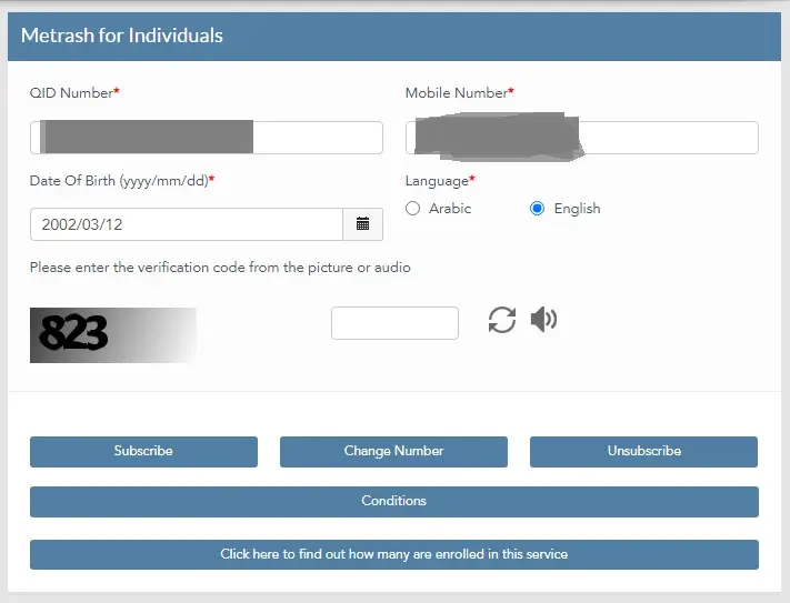 Register Mobile Number with Qatar ID